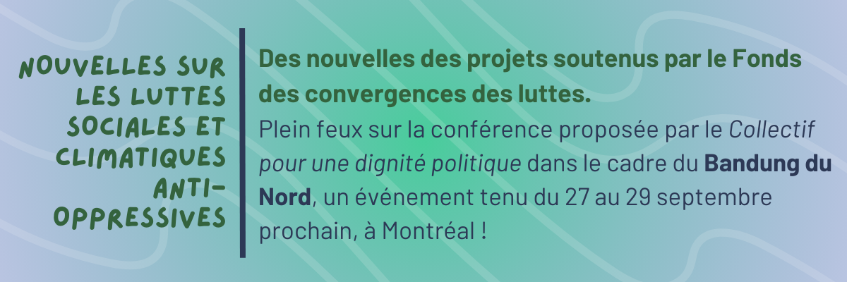 Projet de conférence dans le cadre du Bandung du Nord à Montréal